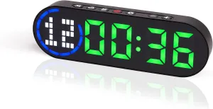 Portable Gym Timer for Home Gym Interval Timer for Workout with Time Progress Bar/Rounds, Workout Clock for Boxing HIIT Tabata Emom Fitness Rechargeable Battery Powered…