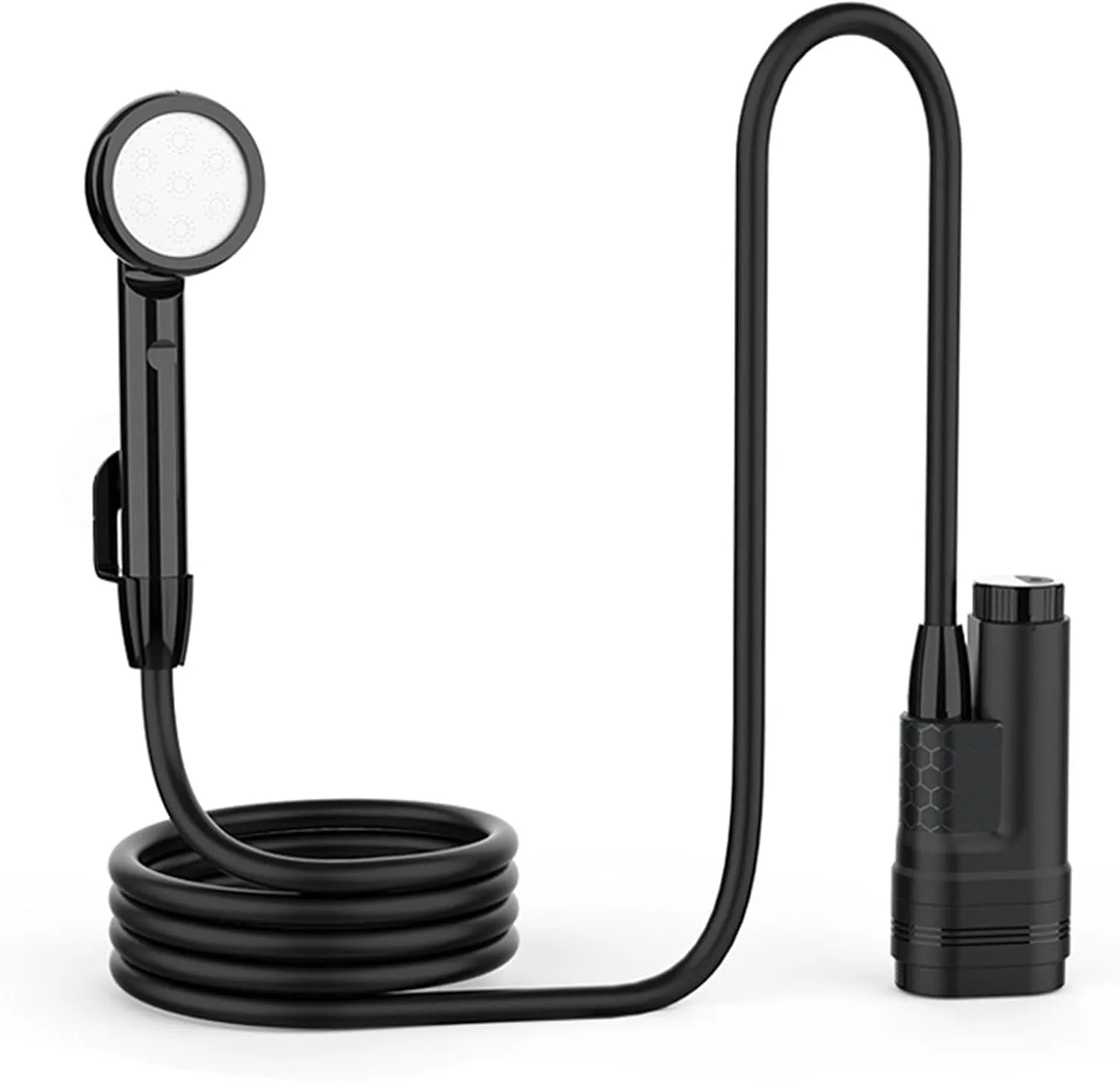 Portable shower camping shower, outdoor shower with digital temperature display, equipped with removable large capacity rechargeable battery,Suitable for camping, pet bathing