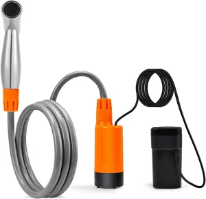Portable Shower for Camping Travel Electric Shower with USB Rechargeable Battery Outdoor Camping Shower Bathing Pumps