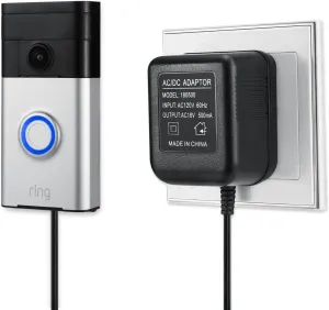 Power Supply Adapter for The All-New Ring Battery Doorbell 2024, Ring Battery Doorbell Plus/Pro, Ring Video Doorbell 2/1/Pro, Zmodo Smart Greet Video Doorbell, eufy Security/Arlo Doorbell