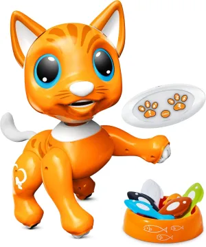 Power Your Fun Robo Pets Cat Toy for Girls and Boys - Remote Control Robot Toy Interactive Hand Motion Gestures, Smart STEM Programmable Treats Toys, Walking, Dancing Robot Pet Cat for Kids