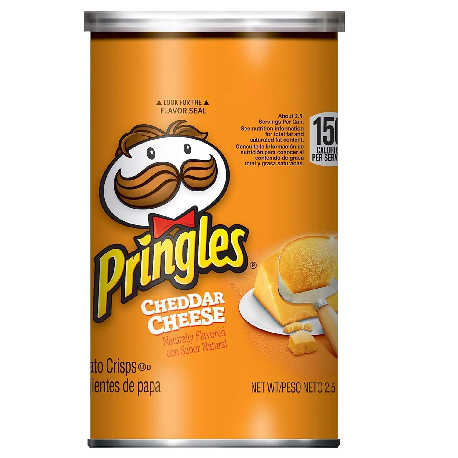 Pringles Potato Crisps Chips, Cheddar Cheese 2.5oz (12 Count)