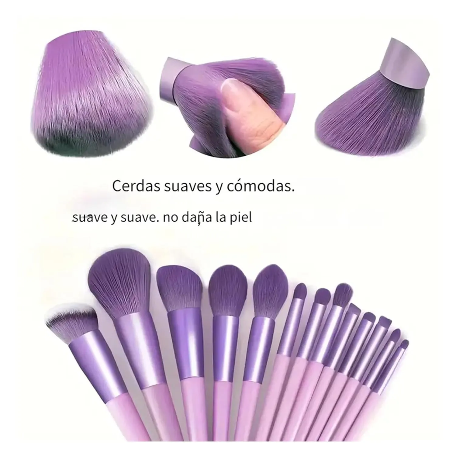 Professiona 13PCS Makeup Brushes Set Foundation Eyeshadow Blush Powder Blending Soft Fluffy Cosmetic Full Set Female Makeup Tool(Green with bag)