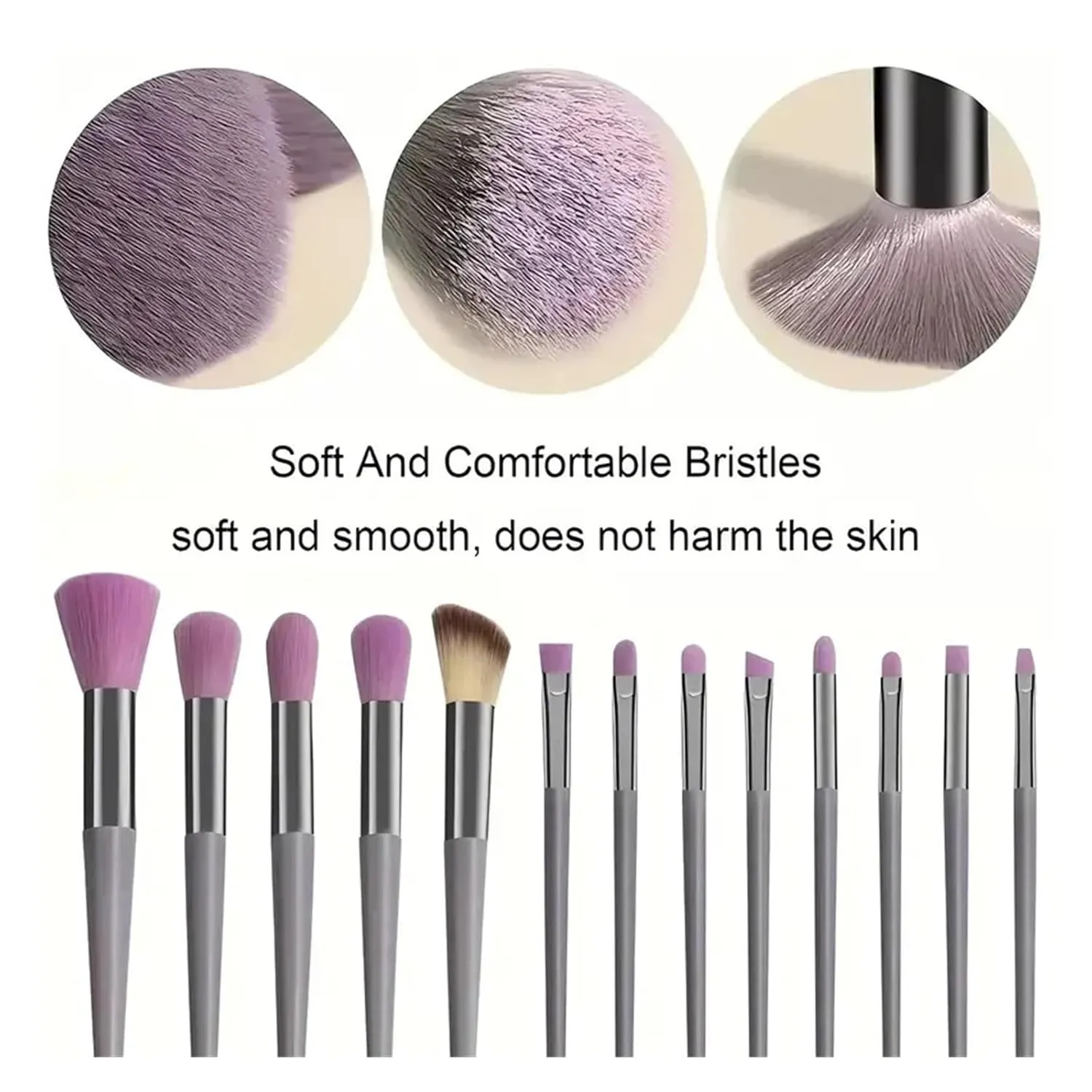 Professiona 13PCS Makeup Brushes Set Foundation Eyeshadow Blush Powder Blending Soft Fluffy Cosmetic Full Set Female Makeup Tool(Green with bag)