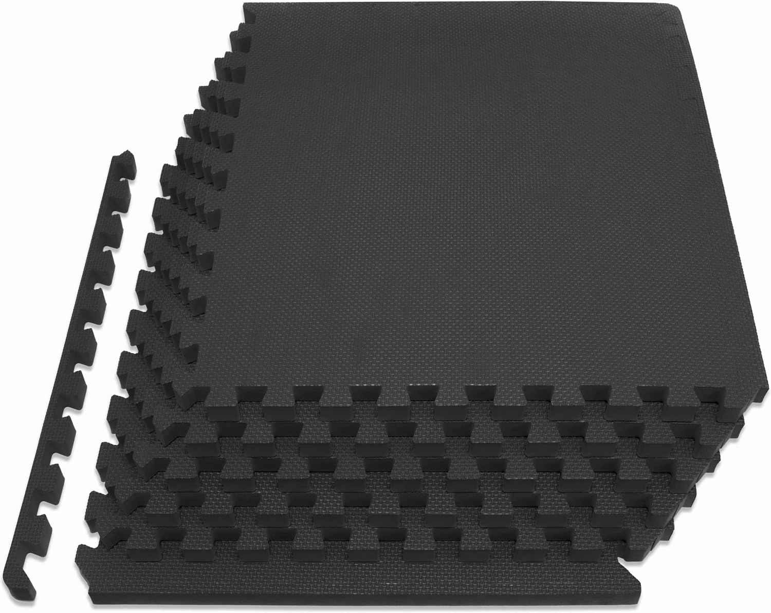 ProsourceFit Extra Thick Puzzle Exercise Mat, EVA Foam Interlocking Tiles for Protective, Cushioned Workout Flooring for Home and Gym Equipment, Blue - 3/4 inch - 24 Sq Ft - 6 Tiles