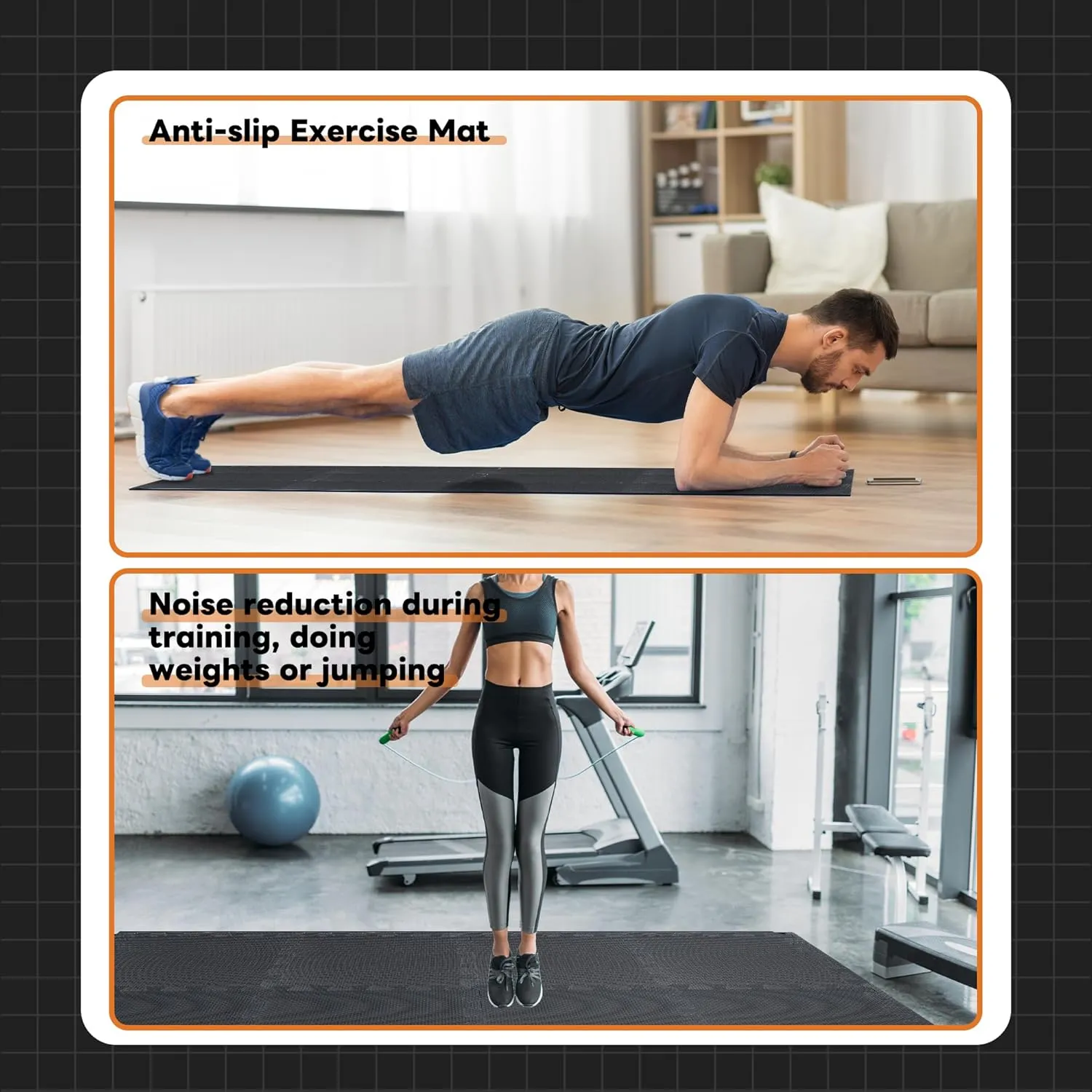 Puzzle Exercise Mat with 18 Tiles Exercise Floor Mat Foam Pads Interlocking Gym Mats 12'' x 12'' EVA Foam Floor Tiles Foam Interlocking Rubber Flooring Mats for Workout Gym Equipment