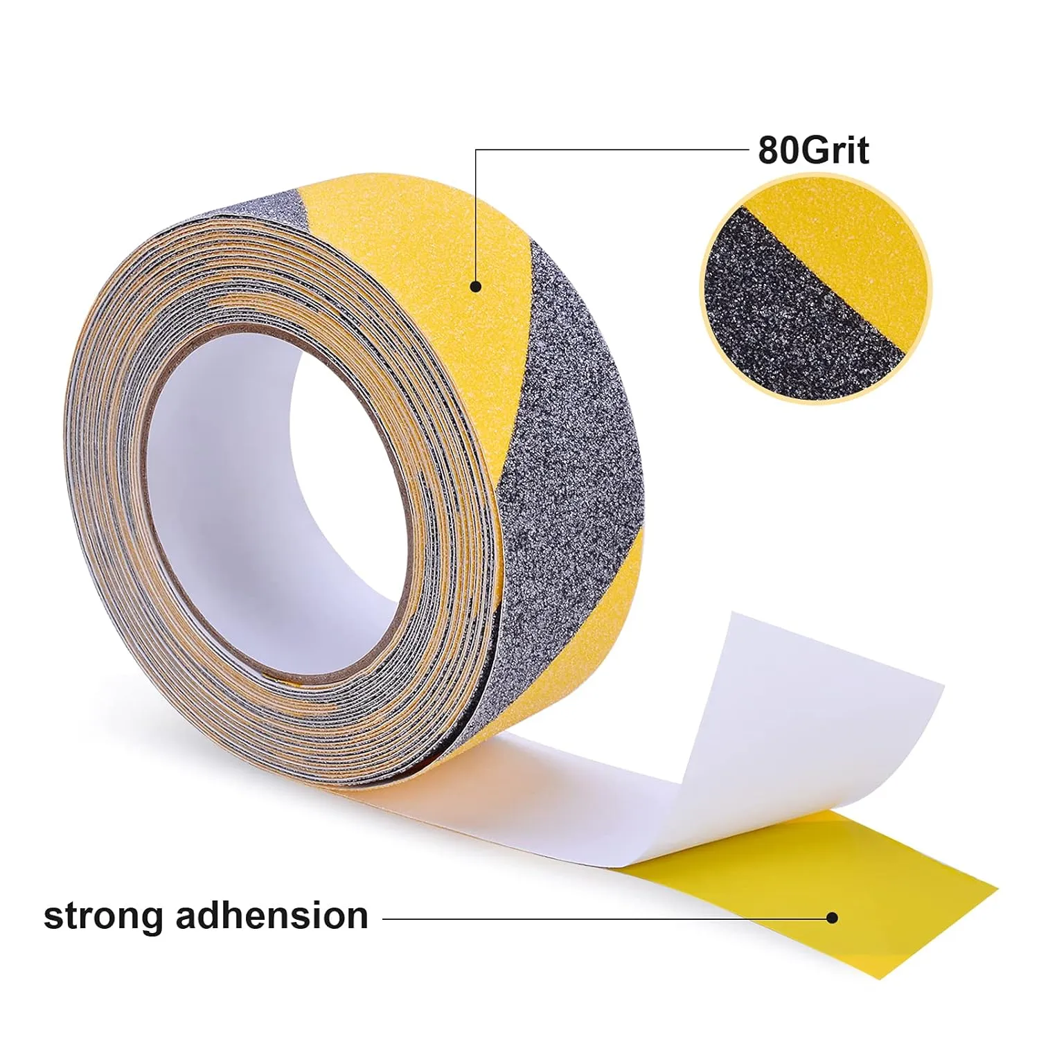 Qingluan Non Slip Tape, 2 inch x 60 feet, Non Skid Safety Tape for Steps Outdoor Waterproof, Heavy Duty Grip Tape for Concrete Floors, Yellow