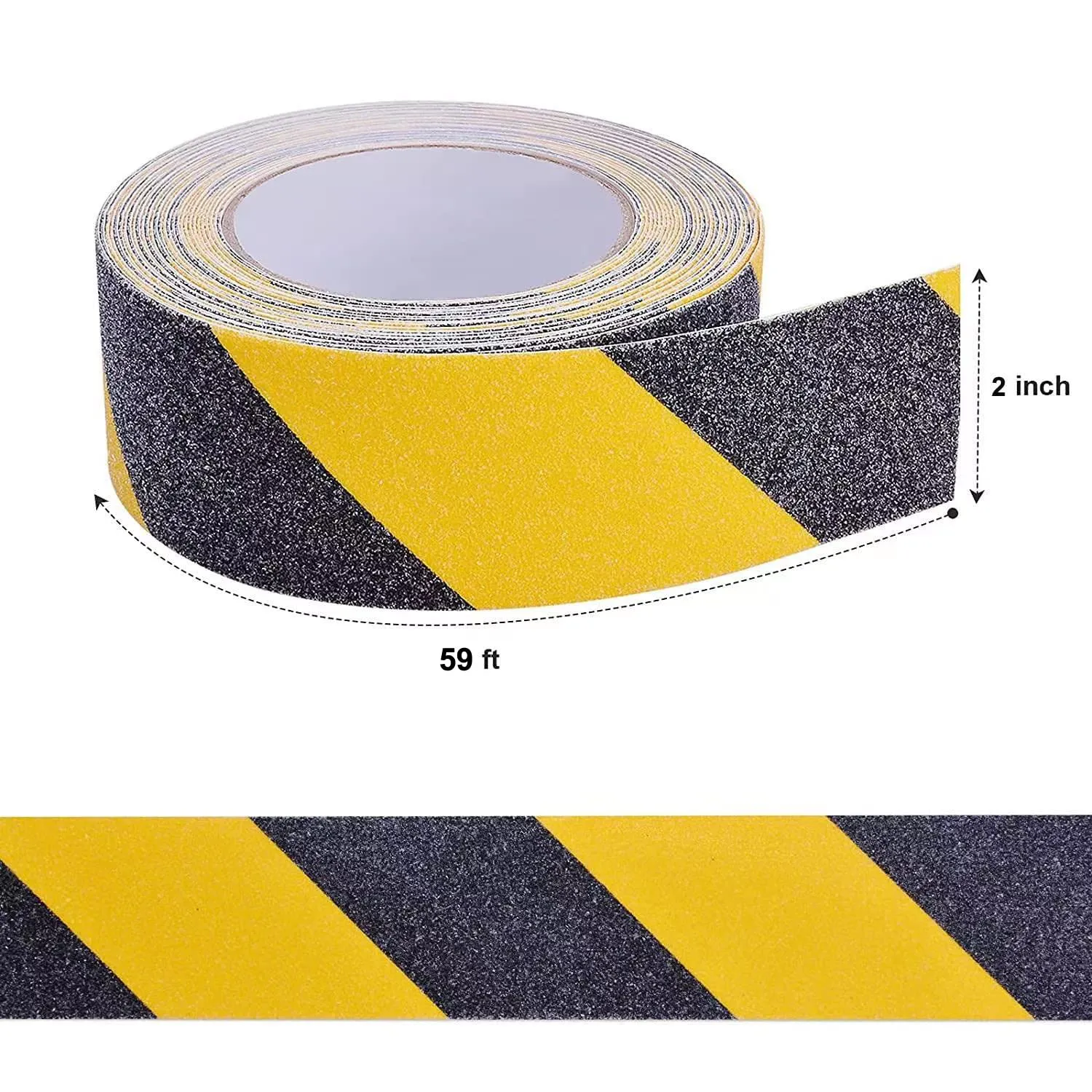 Qingluan Non Slip Tape, 2 inch x 60 feet, Non Skid Safety Tape for Steps Outdoor Waterproof, Heavy Duty Grip Tape for Concrete Floors, Yellow