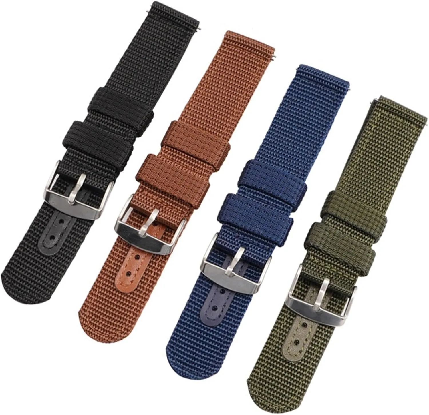 Quick Release Nylon Watch Strap 18-24mm Unisex Canvas Bracelet Smart Watch Replacement Wristband Strap