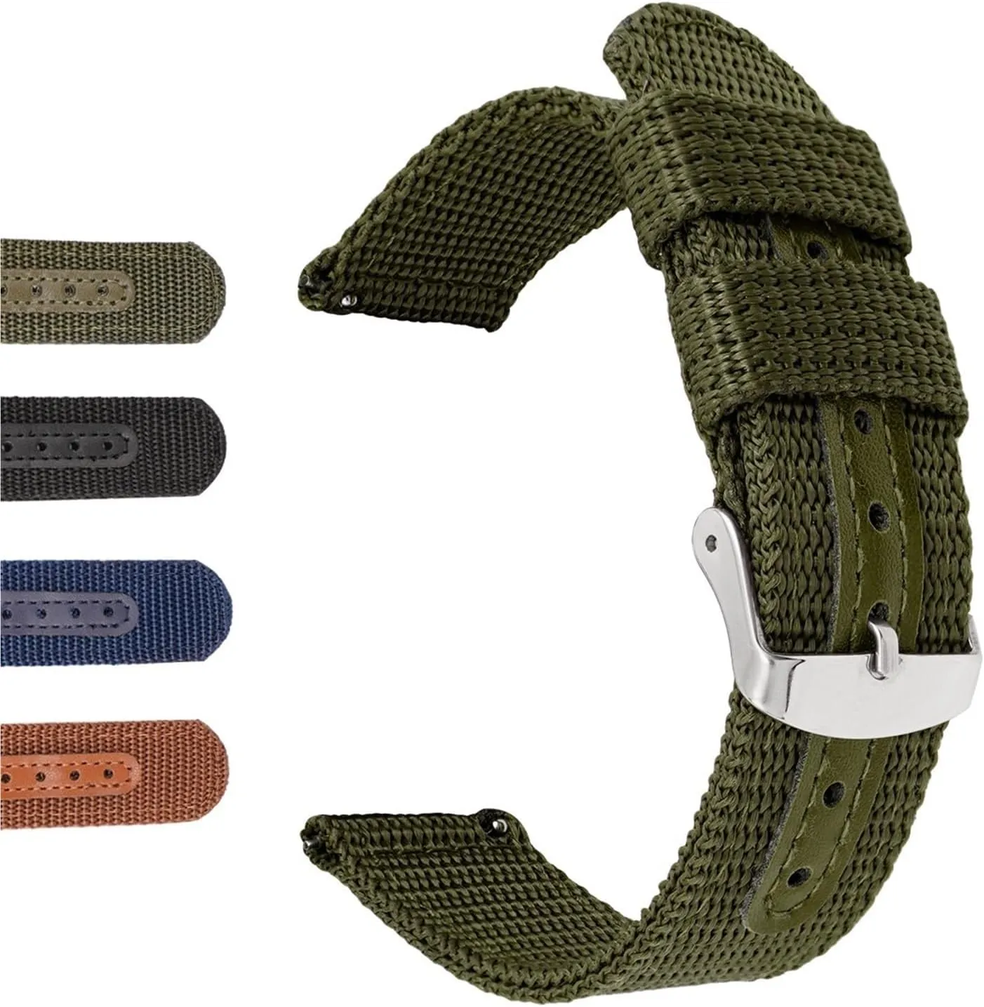 Quick Release Nylon Watch Strap 18-24mm Unisex Canvas Bracelet Smart Watch Replacement Wristband Strap
