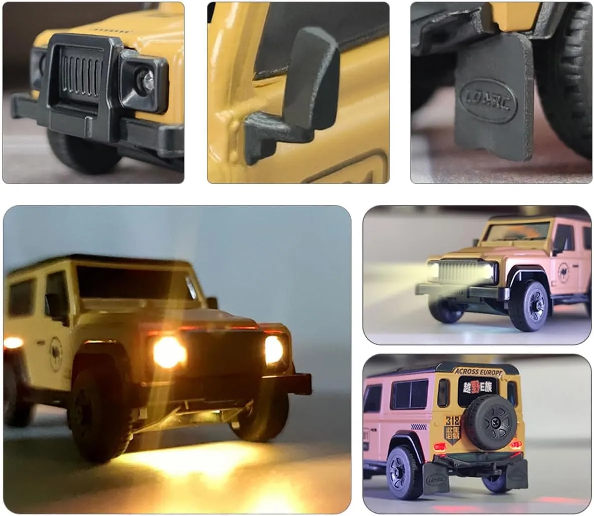 R01 1/64 RC Car for Adults, 2.4G Remote Control Car with Interactive Light, RC Buggy RC Off-Road Car RC Truck Buggy, Mini RC Rock Climber Electric RC Crawler Model Gift -RTR