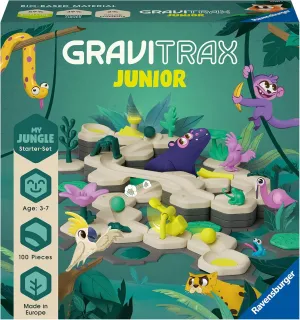 Ravensburger GraviTrax Junior Starter Set - My Jungle - Marble Run Game - Fun and Educational Preschool Marble Run Building Experience - STEM-Friendly, Interactive Learning - Kids Age 3 and Older