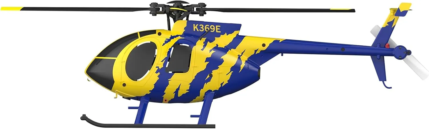 RC ERA C184 MD500 RC Helicopter for Adult, 2.4G 4CH 6-Axis No Aileron Remote Control Helicopter, Ultra-Stable Flight RC Aircraft with Optical Sensor & Upgraded Transmitter - 1 Battery