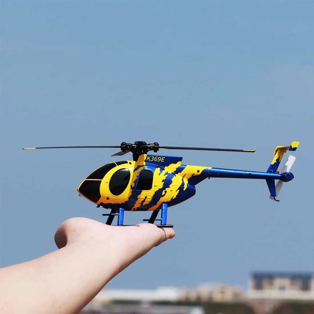 RC ERA C184 MD500 RC Helicopter for Adult, 2.4G 4CH 6-Axis No Aileron Remote Control Helicopter, Ultra-Stable Flight RC Aircraft with Optical Sensor & Upgraded Transmitter - 1 Battery