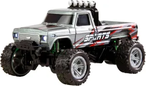 RC Monster Truck Die Cast 1:64 RTR Grey with Pistol Remote Control