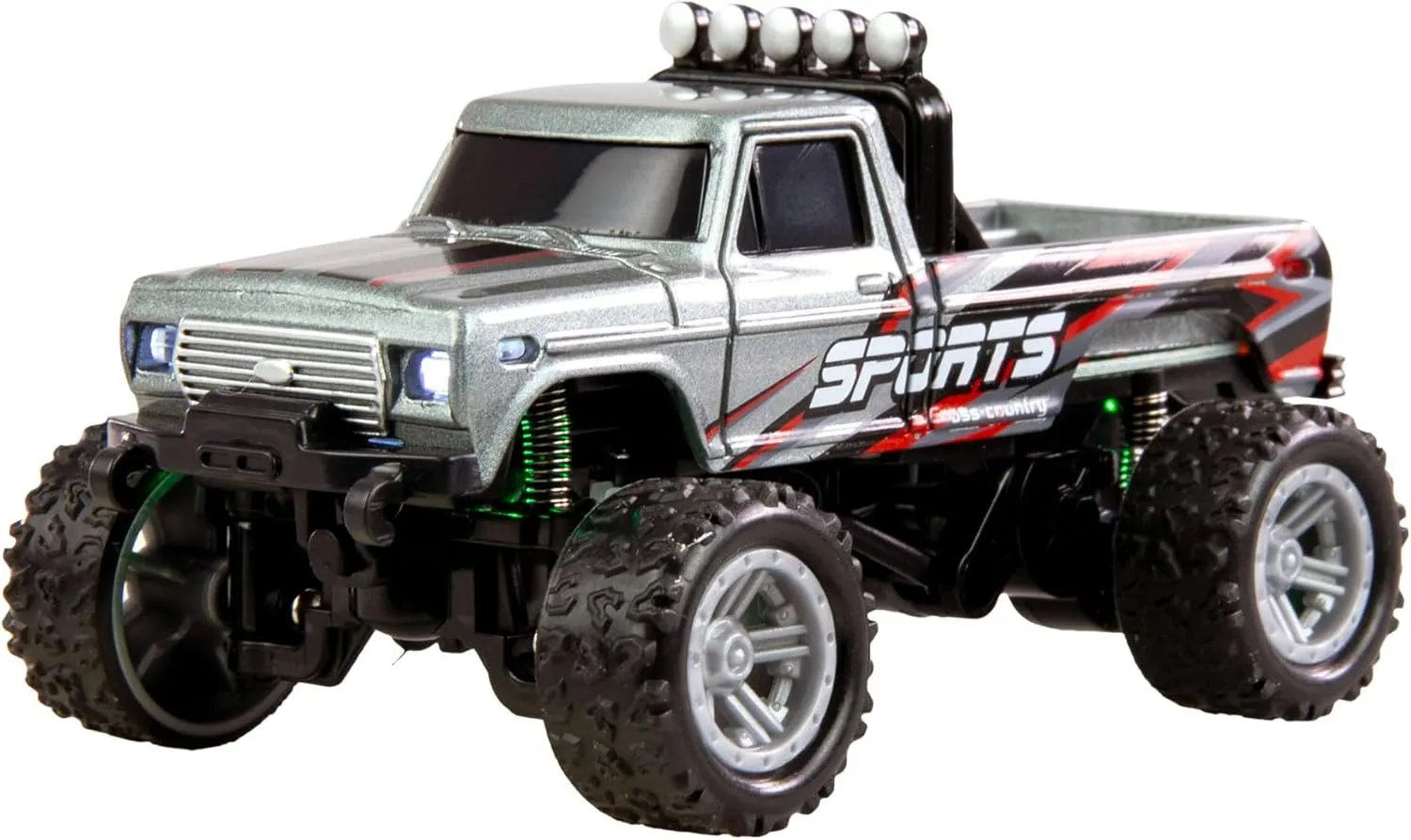 RC Monster Truck Die Cast 1:64 RTR Grey with Pistol Remote Control