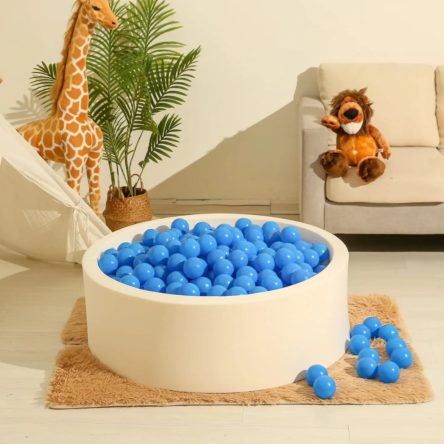 Realhaha Larger Plastic Balls for Ball Pit, Play Pin Balls for Toddlers Kid Ball Pits & Accessories for Bounce House,2.76 inches,50 pcs