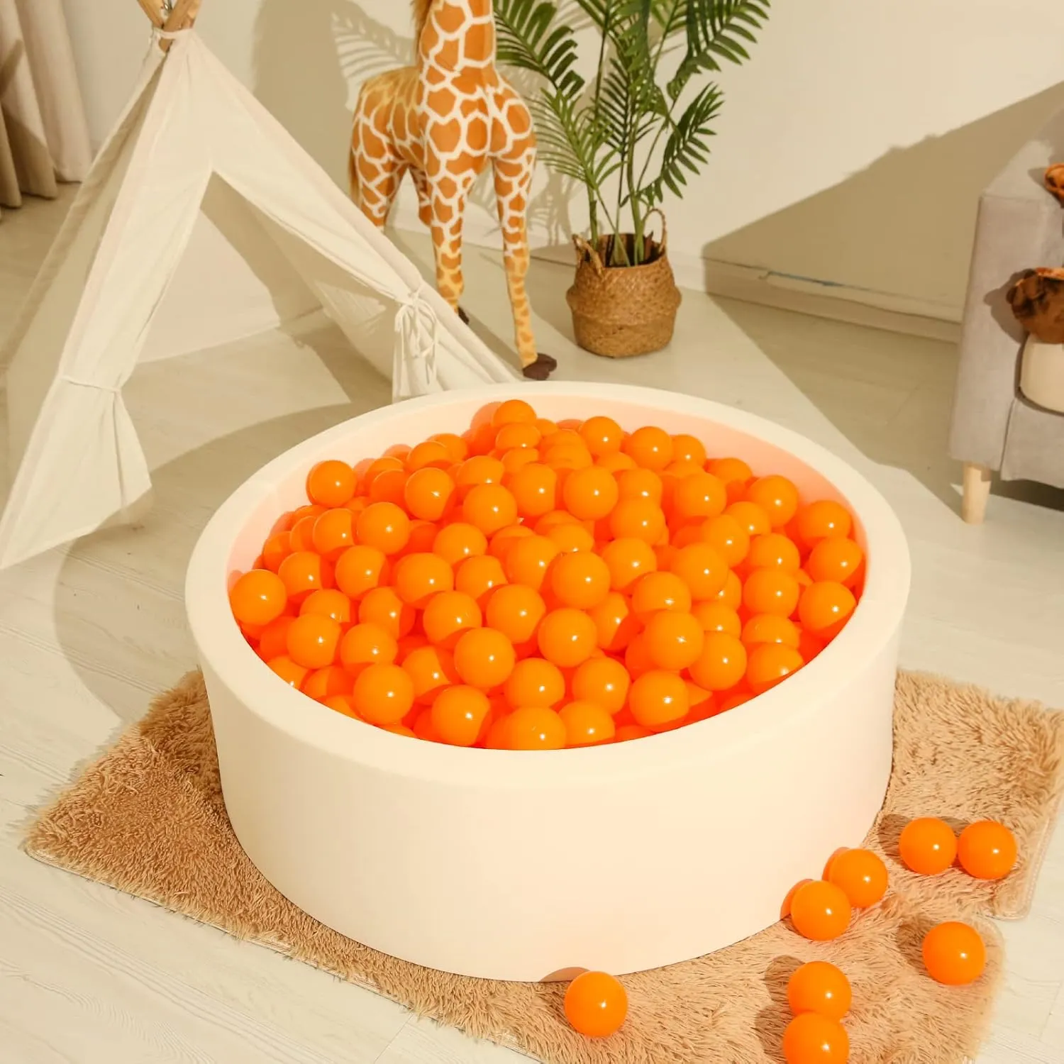 Realhaha Larger Plastic Balls for Ball Pit, Play Pin Balls for Toddlers Kid Ball Pits & Accessories for Bounce House,2.76 inches,50 pcs