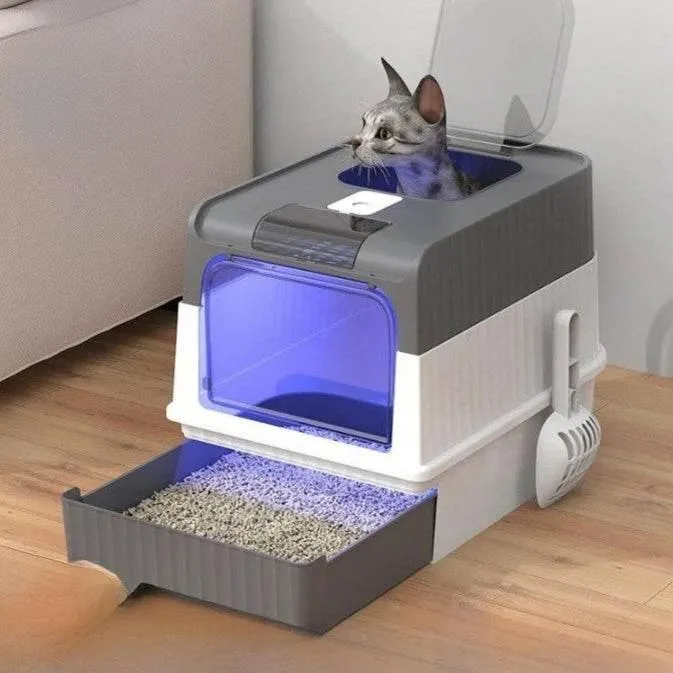 Rechargeable Cat Litter Box - Ultimate Odor Control Solution