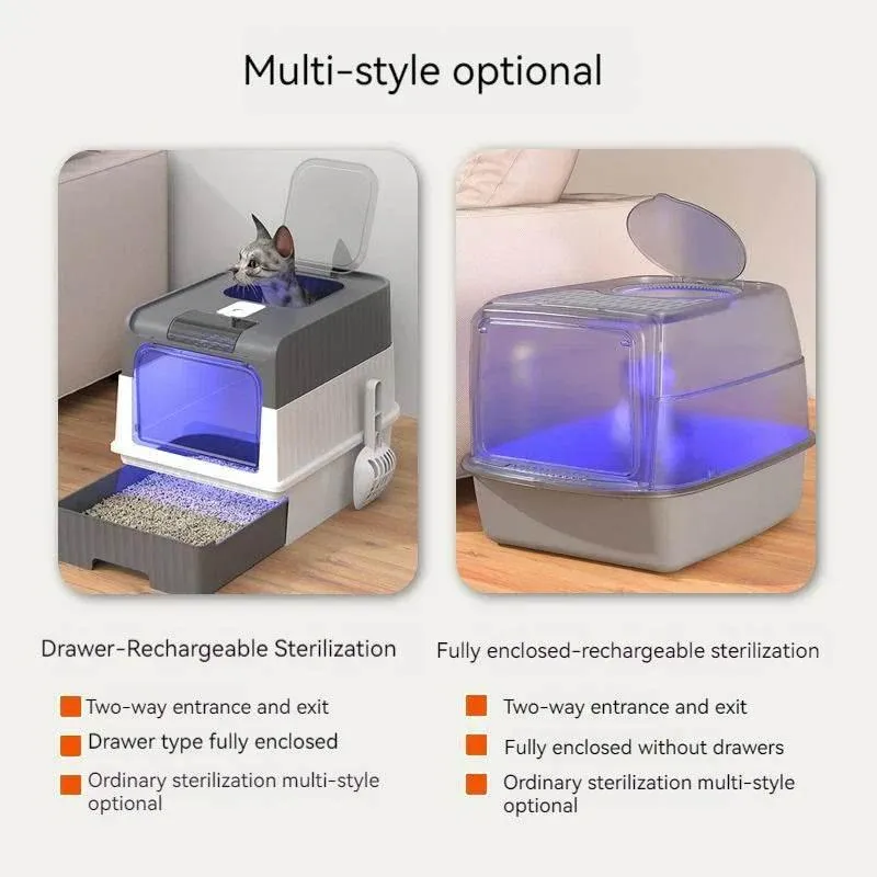 Rechargeable Cat Litter Box - Ultimate Odor Control Solution