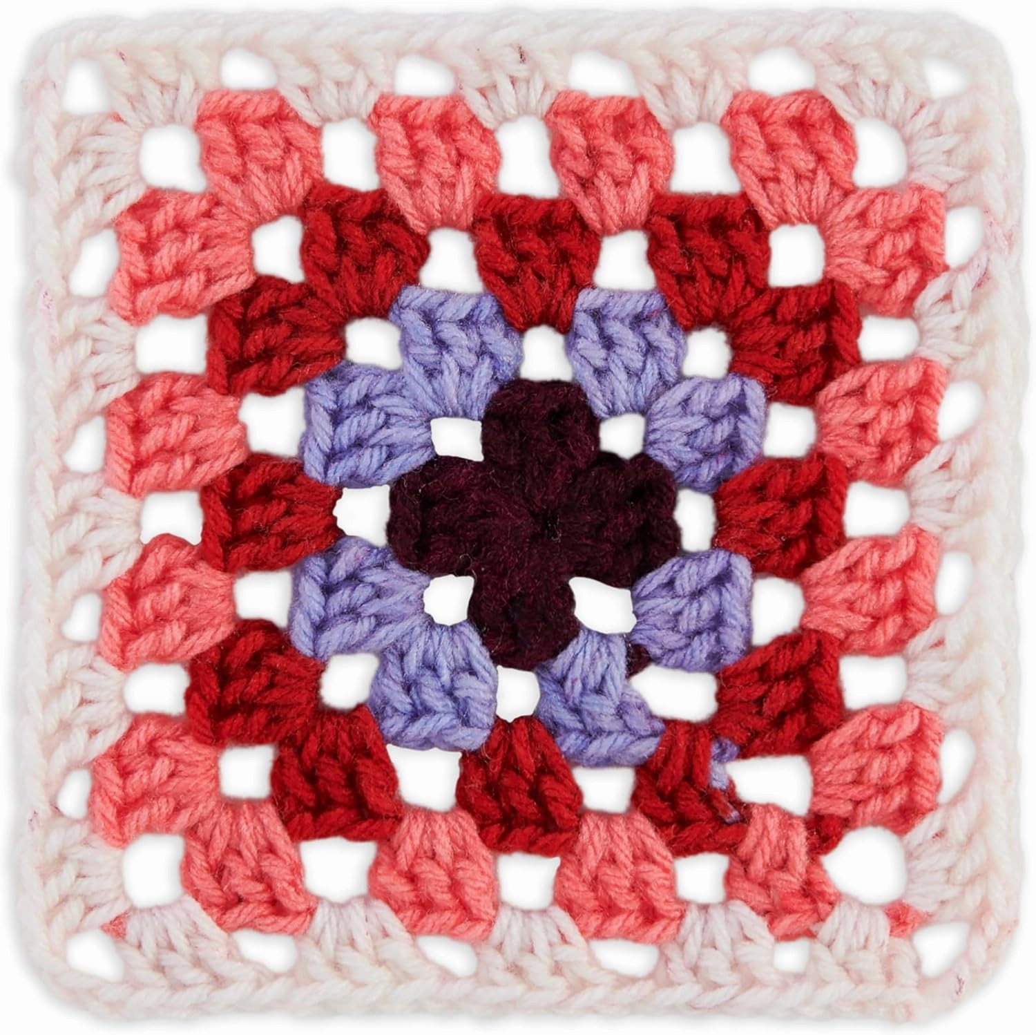 Red Heart All in One Granny Square Soft White- HOT Stuff Yarn - 3 Pack of 250g/8.8oz - 100% Acrylic - #4 Worsted (Medium) - 381m/417Yards - for Knitting, Crochet and Amigurumi