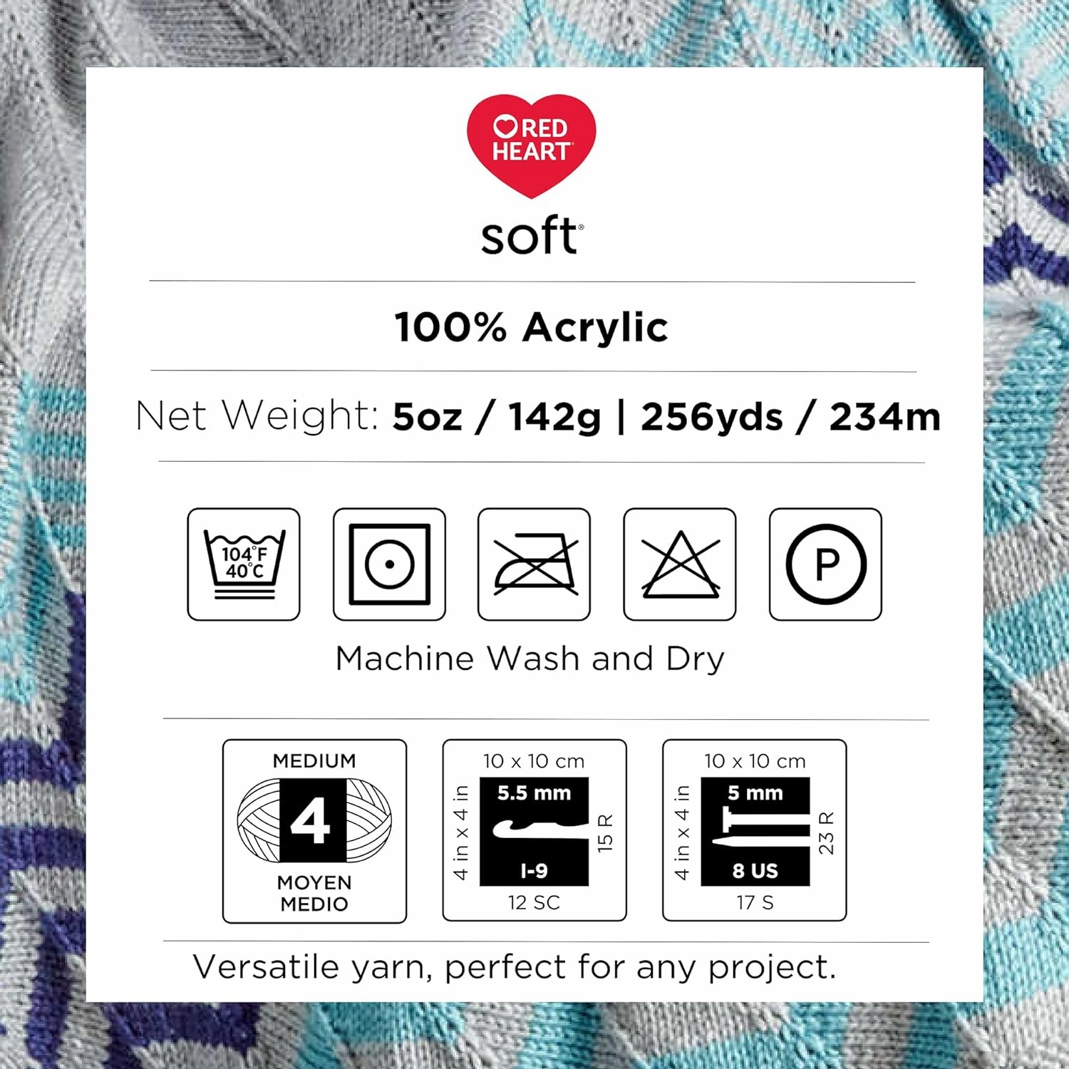 Red Heart Soft Chocolate Yarn - 3 Pack of 141g/5oz - Acrylic - 4 Medium (Worsted) - 256 Yards - Knitting/Crochet