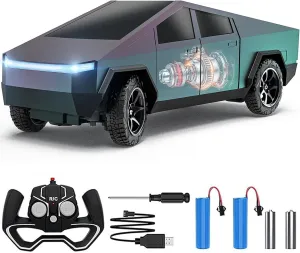 Remote Control Car, All Terrain High Speed RC Pi-ckup Truck Toys with Light and Loadspace, Electric Vehicle Toys for Kids and Adults, Gifts for Birthday
