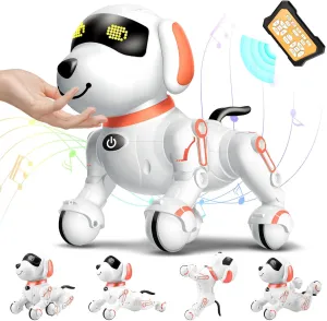 Remote Control Robot Dog Toy for Kids 5-7 Years Old, Pet Puppy Robotic Toy, Smart Robot Dog, Interactive Touch Walking Talking Toys for Boys Girls, Gifts for 3 5 6 7 8 Years Old