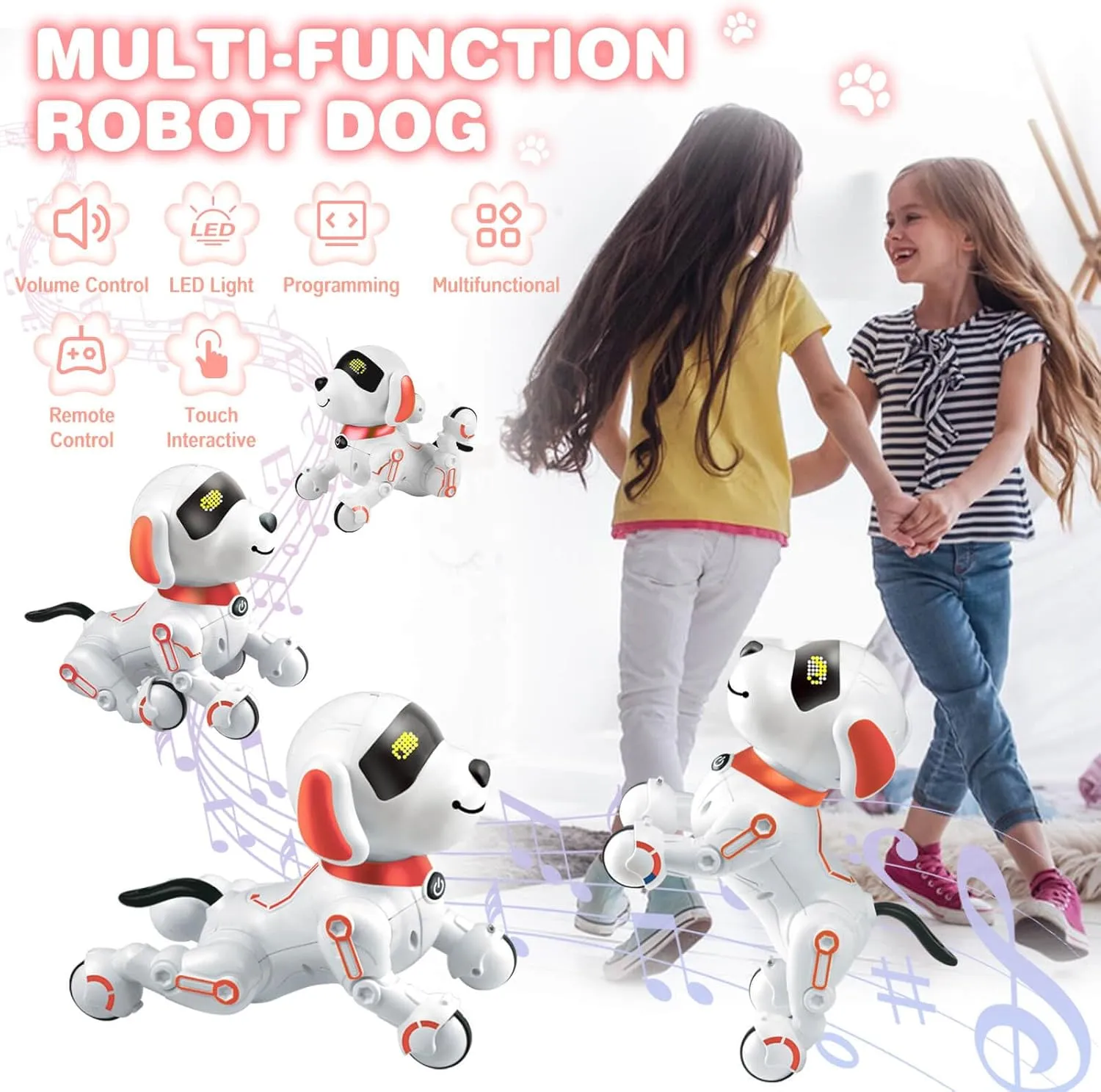Remote Control Robot Dog Toy for Kids 5-7 Years Old, Pet Puppy Robotic Toy, Smart Robot Dog, Interactive Touch Walking Talking Toys for Boys Girls, Gifts for 3 5 6 7 8 Years Old