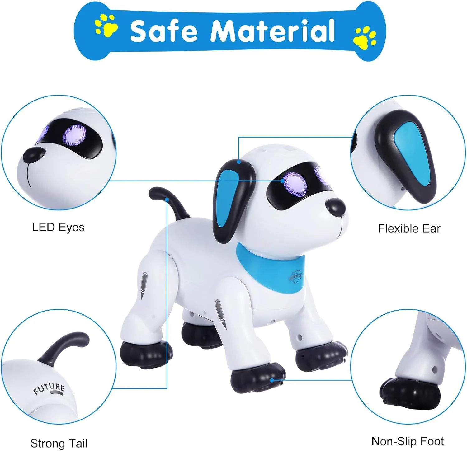 Remote Control Robot Dog Toy – Programmable Smart Robot Dog for Kids 3 , Interactive Dancing & Sound, RC Stunt Robot Toys with LED Eyes, Electronic Pet Toy Dog for Boys & Girls Gifts (Pink)