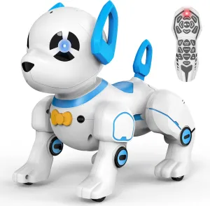 Remote Control Robot Dog Toy, RC Programmable Smart Interactive Robotic Pet, RC Stunt Robot Toy Imitates Animals Music Dancing Handstand Push-up Follow Functions for Boys & Girls