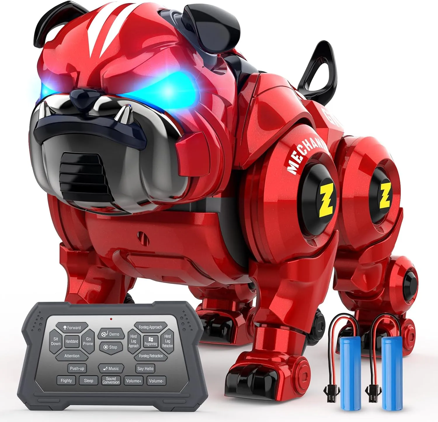 Robot Dog for Kids, Remote Control Robot Rechargeable Programing Stunt Robo Dog with Sing, Dance, Touch Function, Robotic Dog Toy for Boys Ages 5 6 7 8 9 10  Birthday Gifts, Red