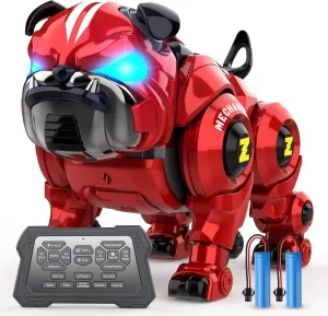 Robot Dog for Kids, Remote Control Robot Rechargeable Programing Stunt Robo Dog with Sing, Dance, Touch Function, Robotic Dog Toy for Boys Ages 5 6 7 8 9 10  Birthday Gifts, Red