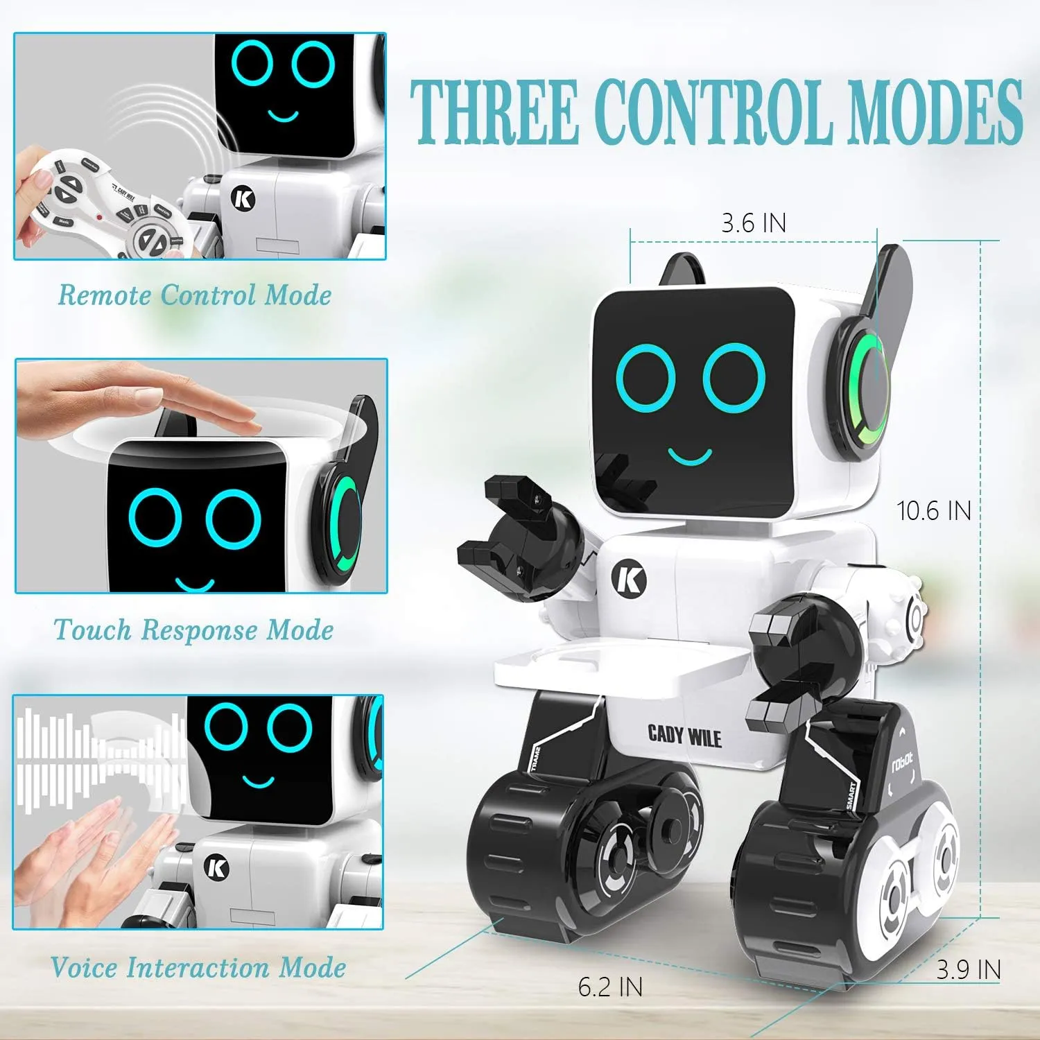 Robot Toys for Kids 5-7, Intelligent Interactive Remote Control Robot Toys with Built-in Piggy Bank Educational Robotic Kit Walks Sings and Dance for Boys and Girls Birthday Robot Toys for Kids 8-12