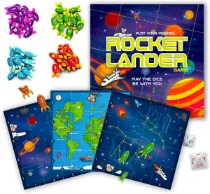 RocketLander: The Ultimate STEM Board Games for Kids 8-12 | Boost Critical Thinking & Problem-Solving Skills | Mensa-Winning Strategy Game | Math & Educational Games for Kids Ages 8-12