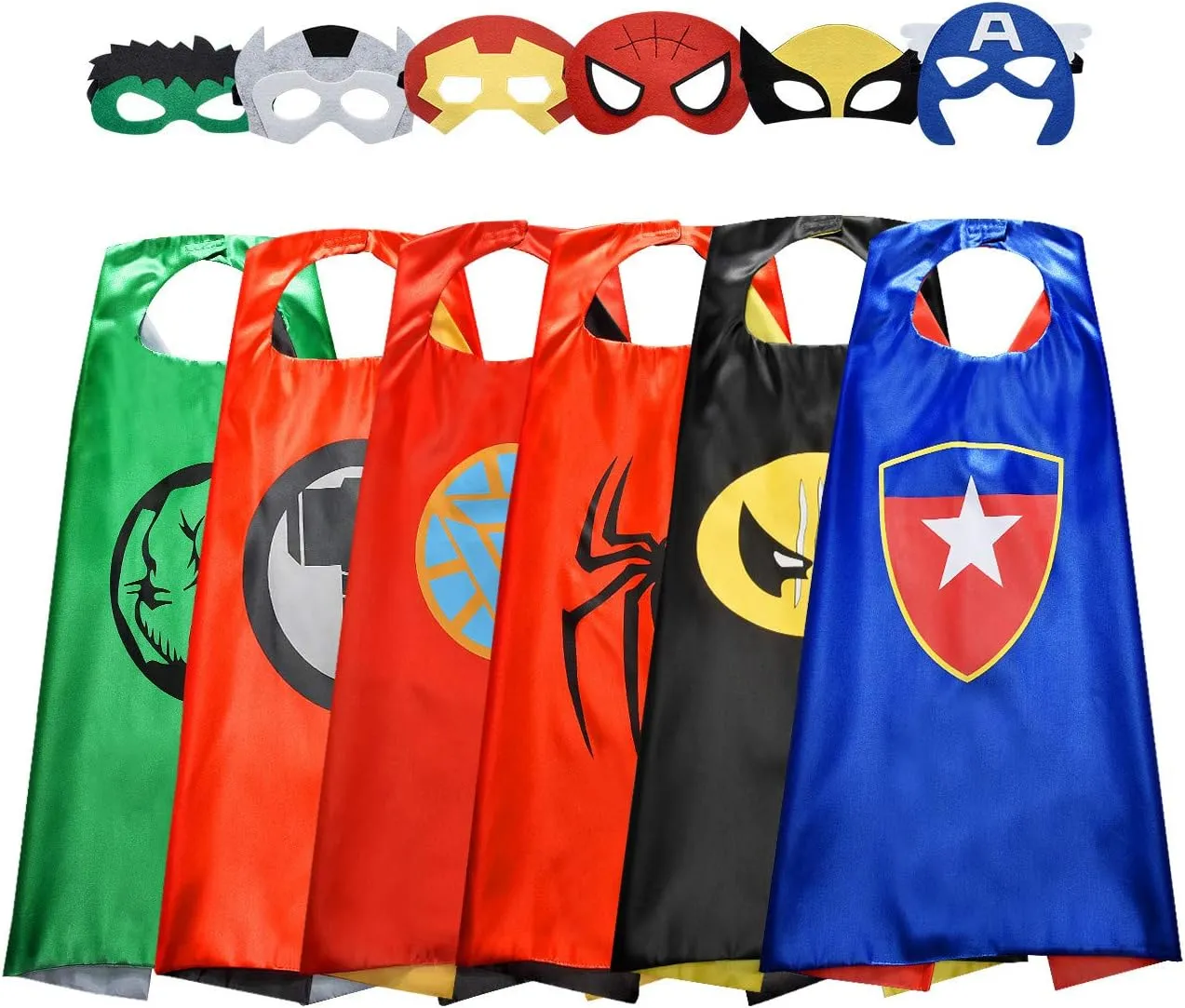 Roko Toys for 3-10 Year Old Boys Girls, Superhero Capes for Kids Cartoon Dress up Costumes Party Supplies Christmas Gifts