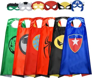 Roko Toys for 3-10 Year Old Boys Girls, Superhero Capes for Kids Cartoon Dress up Costumes Party Supplies Christmas Gifts