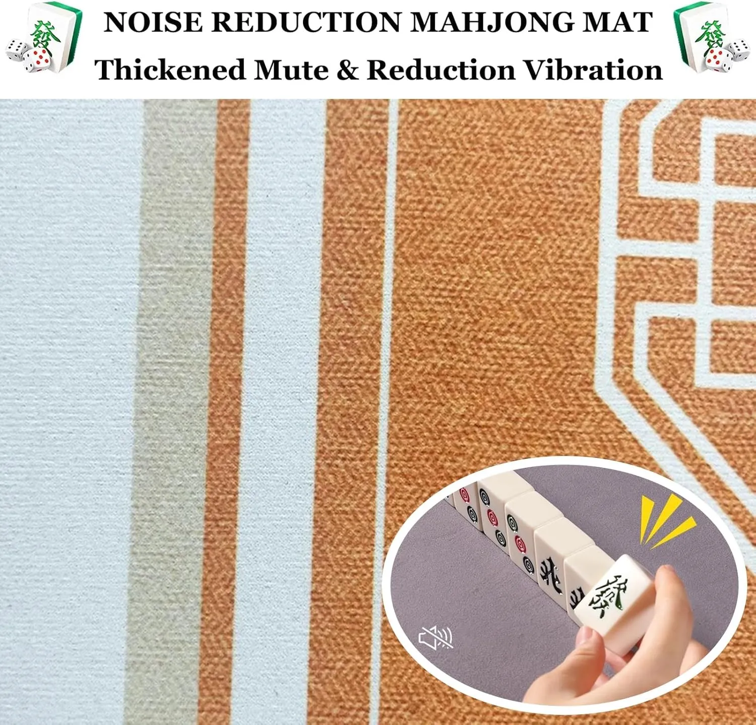 Round Mahjong Mat with Carrying Bag, Red Peacock Printed Table Cover Anti Slip and Noise Reducing Card Game Mat(Blue,31.5x31.5in)