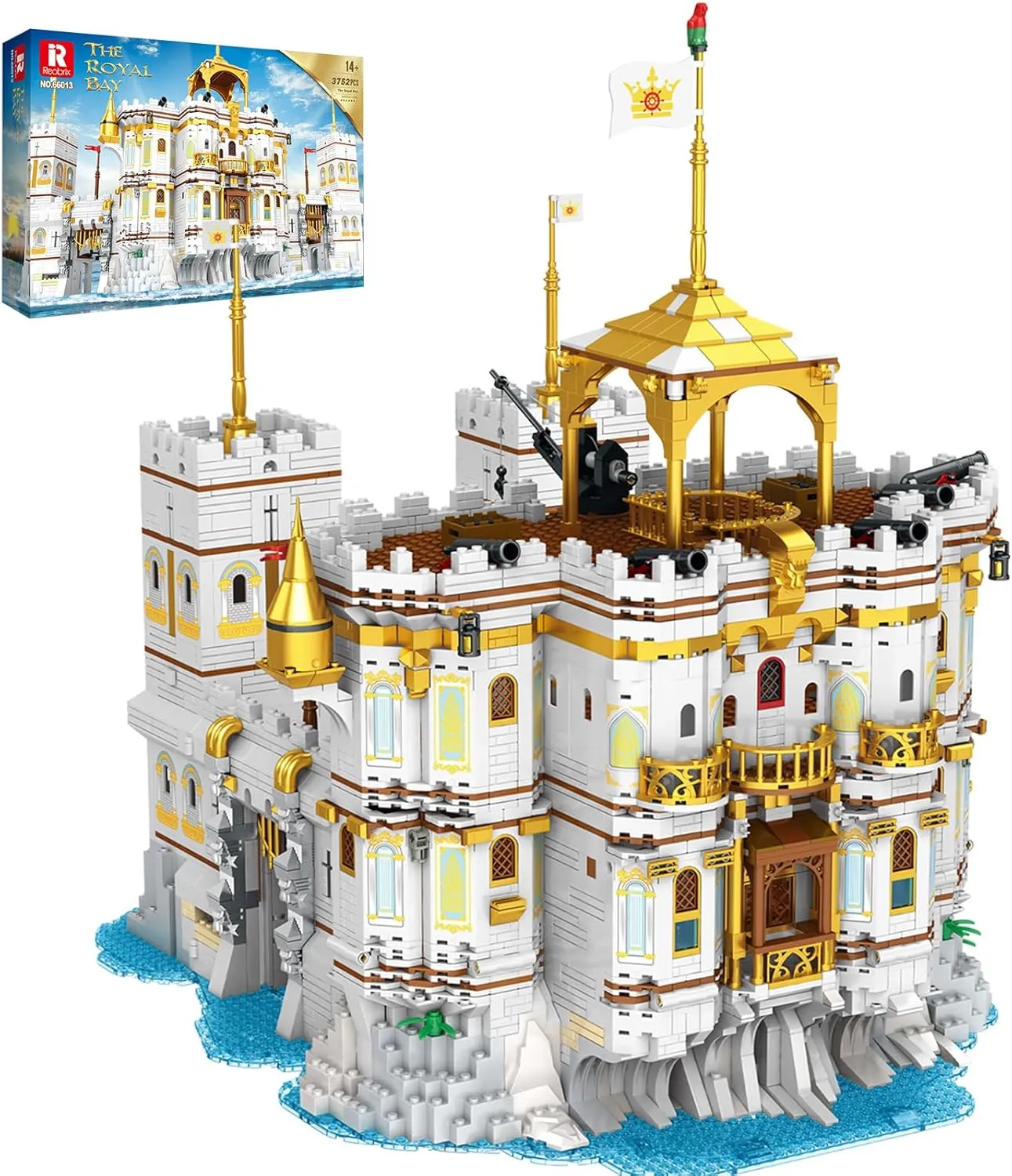 Royal Bay Castle Building Sets, Medieval Castle Building Kit 66013, Construction Building Toys for Boys Girls,Collectible Medieval Display Model Creative Gifts for Adults, Kids 8,9,10,11,12 