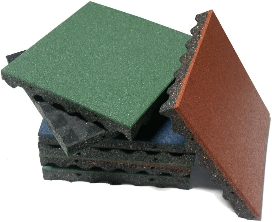 Rubber-Cal Rubber-Cal "Eco-Safety" Interlocking Playground Tiles