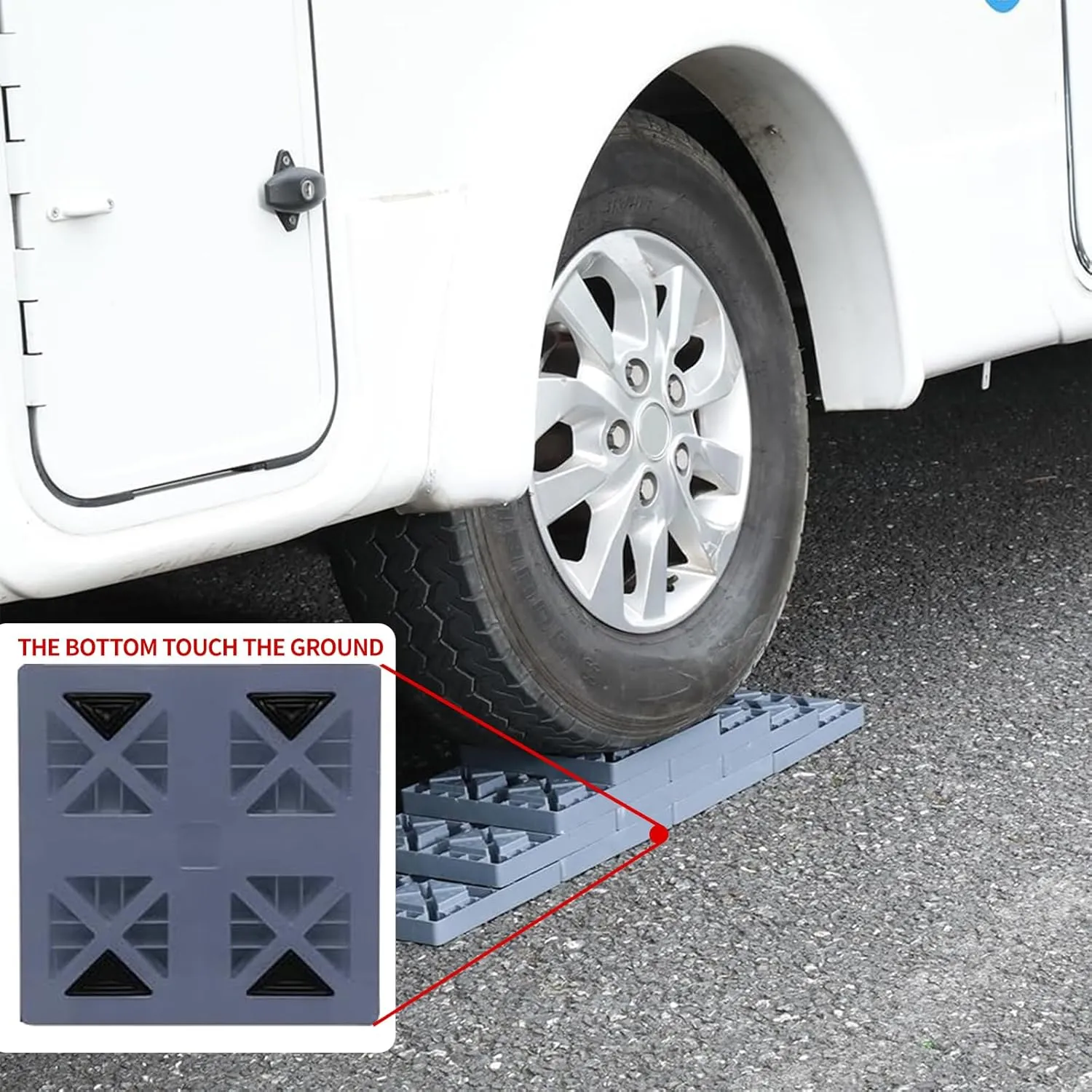 RV Leveling Blocks, Heavy Duty Camper Blocks and Interlocking Design,Camper Levelers 10 Pack with Packing Bag Carrying (Gray)