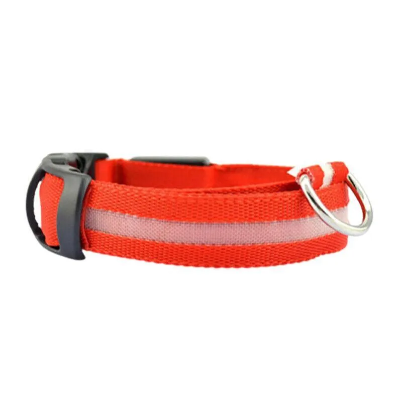 S Size Usb Rechargeable Led Dog Collar Nylon Glow Flashing Light Up Pet Safety Collars