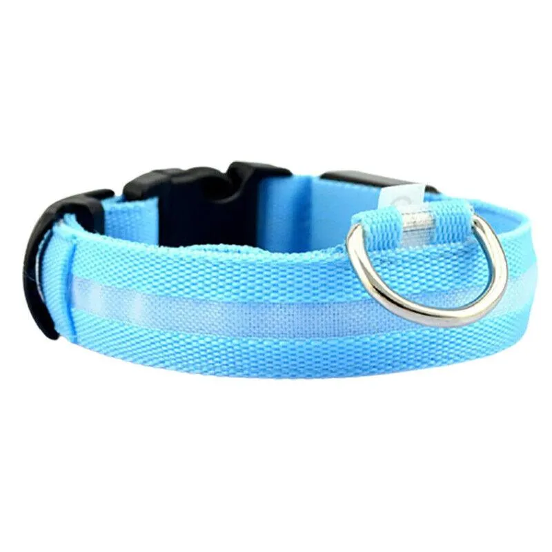S Size Usb Rechargeable Led Dog Collar Nylon Glow Flashing Light Up Pet Safety Collars