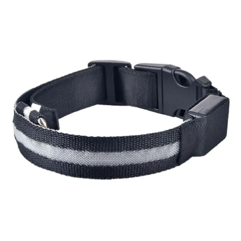 S Size Usb Rechargeable Led Dog Collar Nylon Glow Flashing Light Up Pet Safety Collars