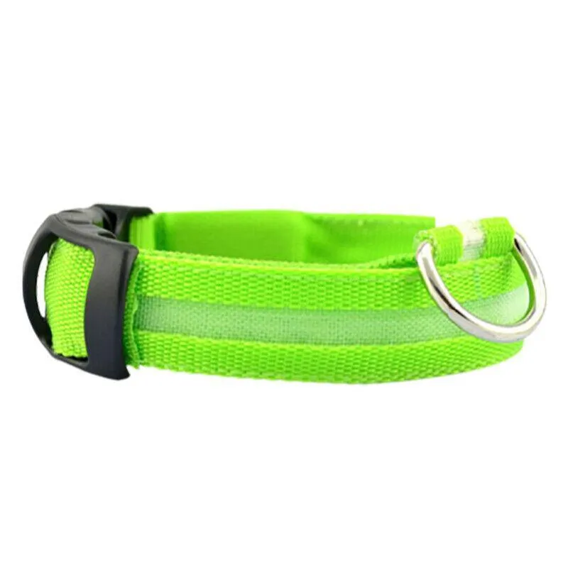S Size Usb Rechargeable Led Dog Collar Nylon Glow Flashing Light Up Pet Safety Collars
