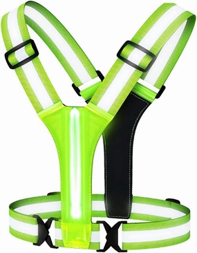 Safety Reflective Running Vest Rechargeable LED Reflective Vest Night Reflective Vest for Walking, Running, Biking