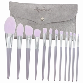 SAFIGLE 12Pcs Makeup Brush with Case for Foundation Eye Shadow Blush and Bristle Blush Powder Brush for Cosmetics for Contouring and Blending