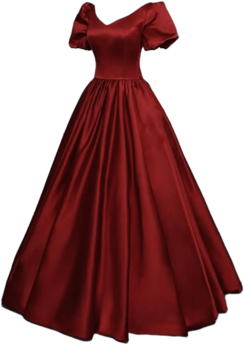 Satin Antique Ballgown Dress for Women Plus Size Victorian Regency Era Ball Gown