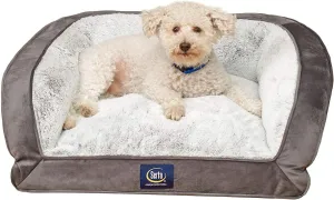 Serta Petite Couch Memory Foam Blend Pet Bed 24" x 20" Soft Grey