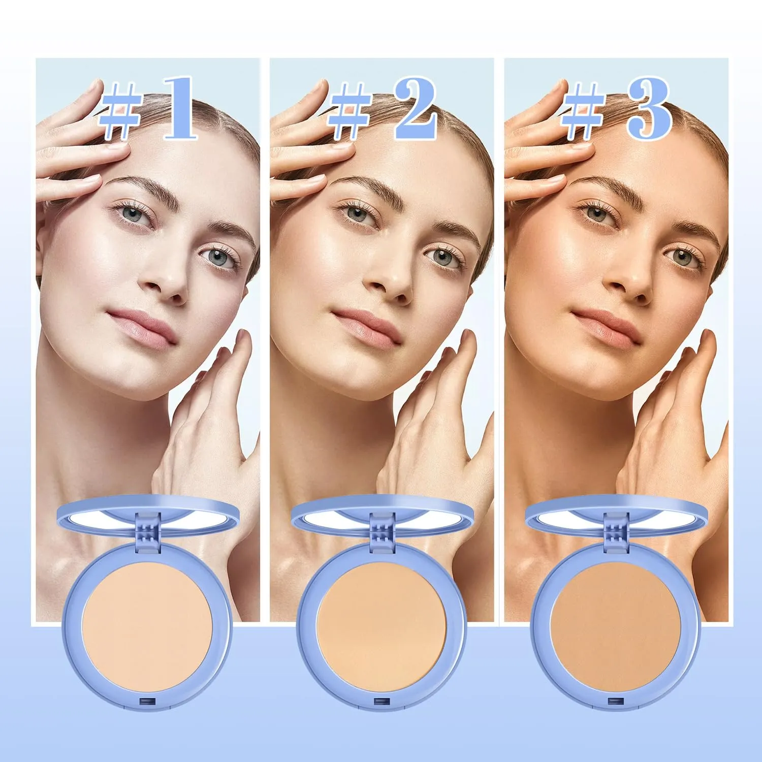 Setting Powder, Light and Delicate Powder Is Not Afraid of Oily Shine, Waterproof and Sweat-Proof, Create a Real and Natural Look, A Lightweight and Portable Makeup Tool (Classic Ivory, #1)